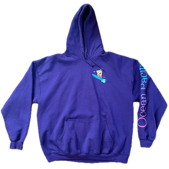 Rare Ocean Pacific x SpongeBob SquarePants Hoodie Purple Surf Graphic Size XL - Picture 1 of 7